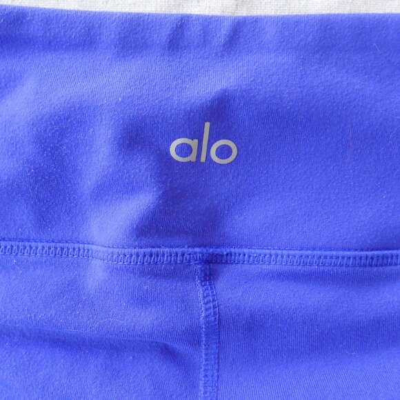 Alo Women XXS 7/8 High-Waist Moto Legging in Sapphire Blue - Picture 7 of 12